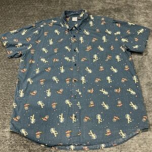 Marvel Guardians of the Galaxy Shirt Mens XL Groot Hawaiian Tiki Shirt Aloha